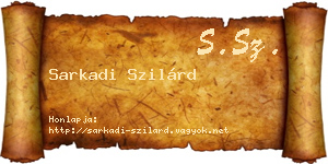Sarkadi Szilárd névjegykártya