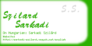 szilard sarkadi business card
